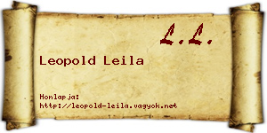 Leopold Leila névjegykártya